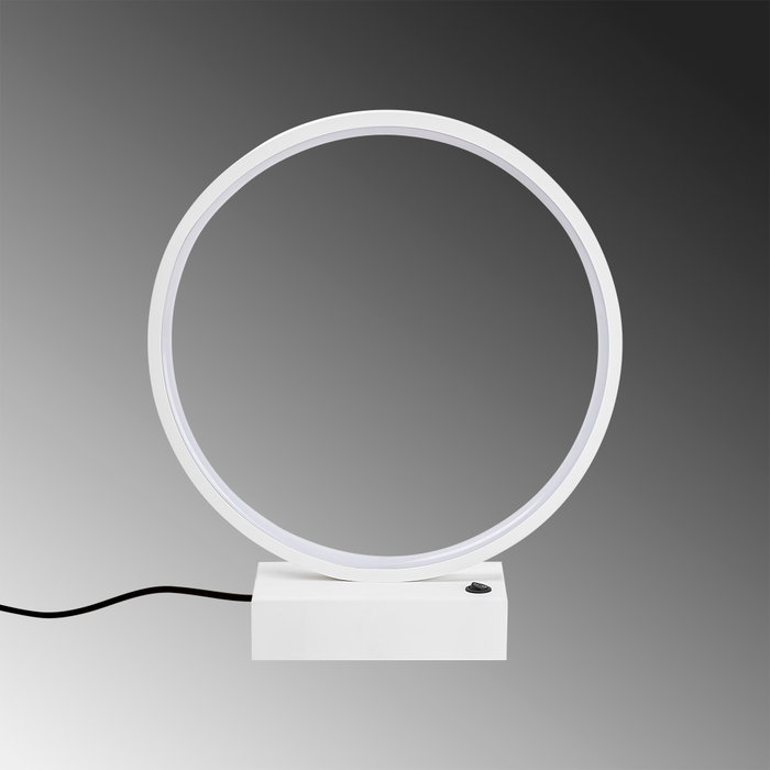 Opviq Halka - 13308 Lámpara de mesa blanca metálica